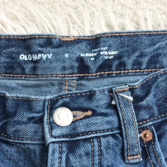 Old Navy High Rise Slouchy Straight Jeans - Picture 7 of 12